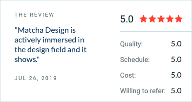 Matcha Design's 5 Stars Review on Clutch