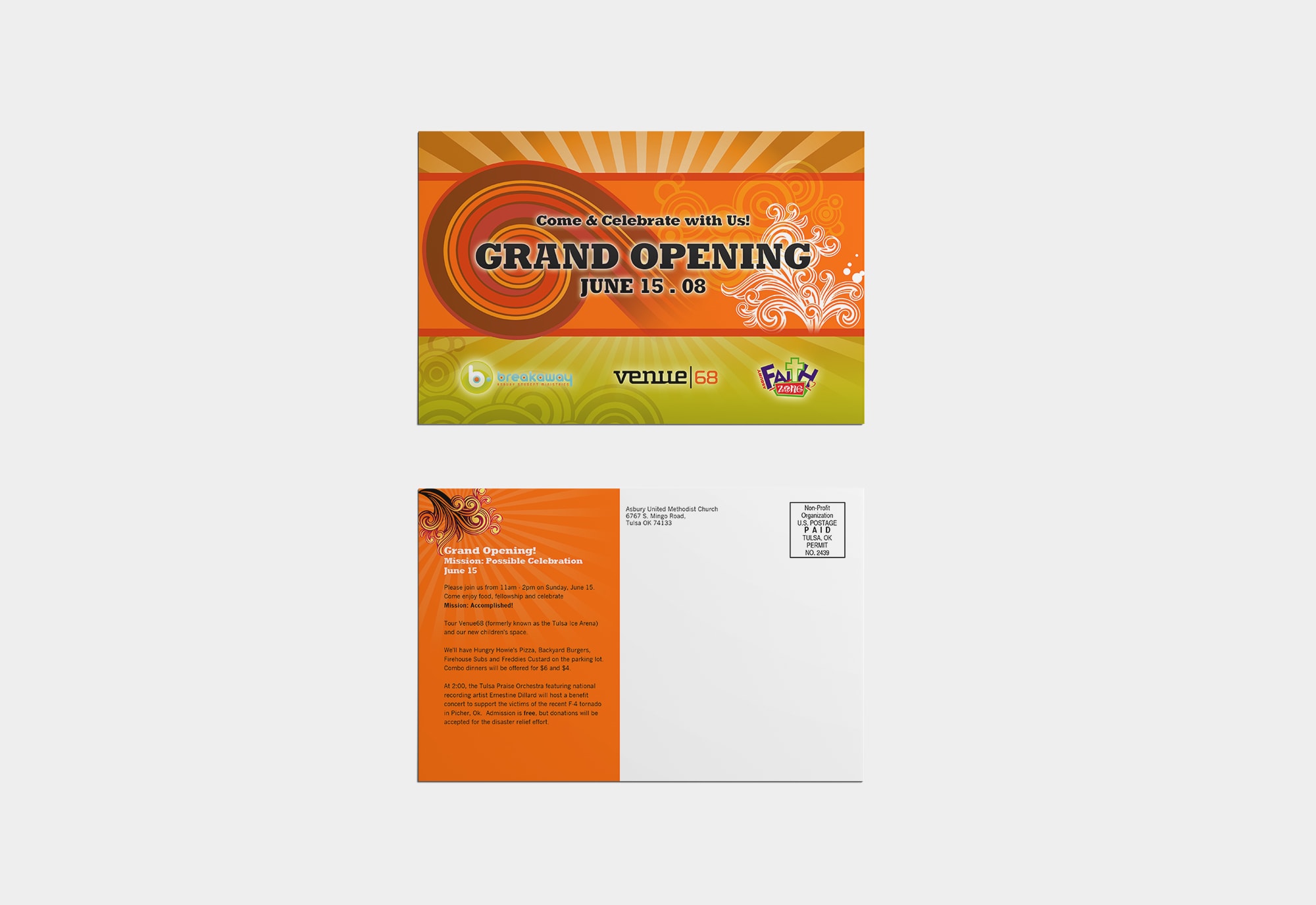 Asbury Grand Opening Postcard Print Design