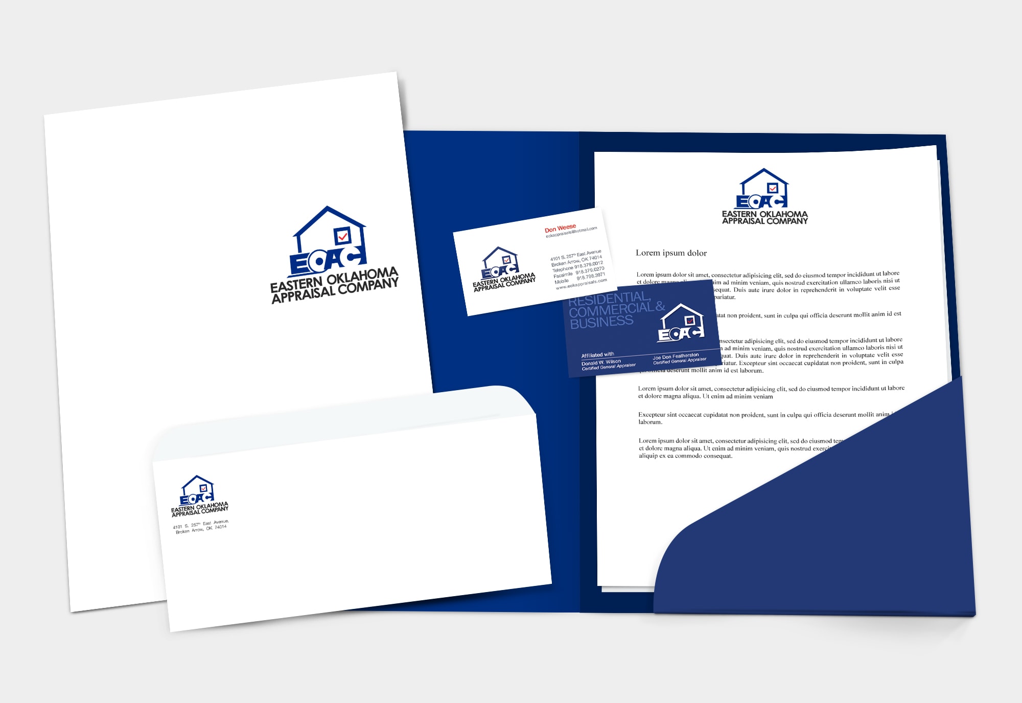 Eastern Oklahoma Appraisal Company Brand Development Stationary