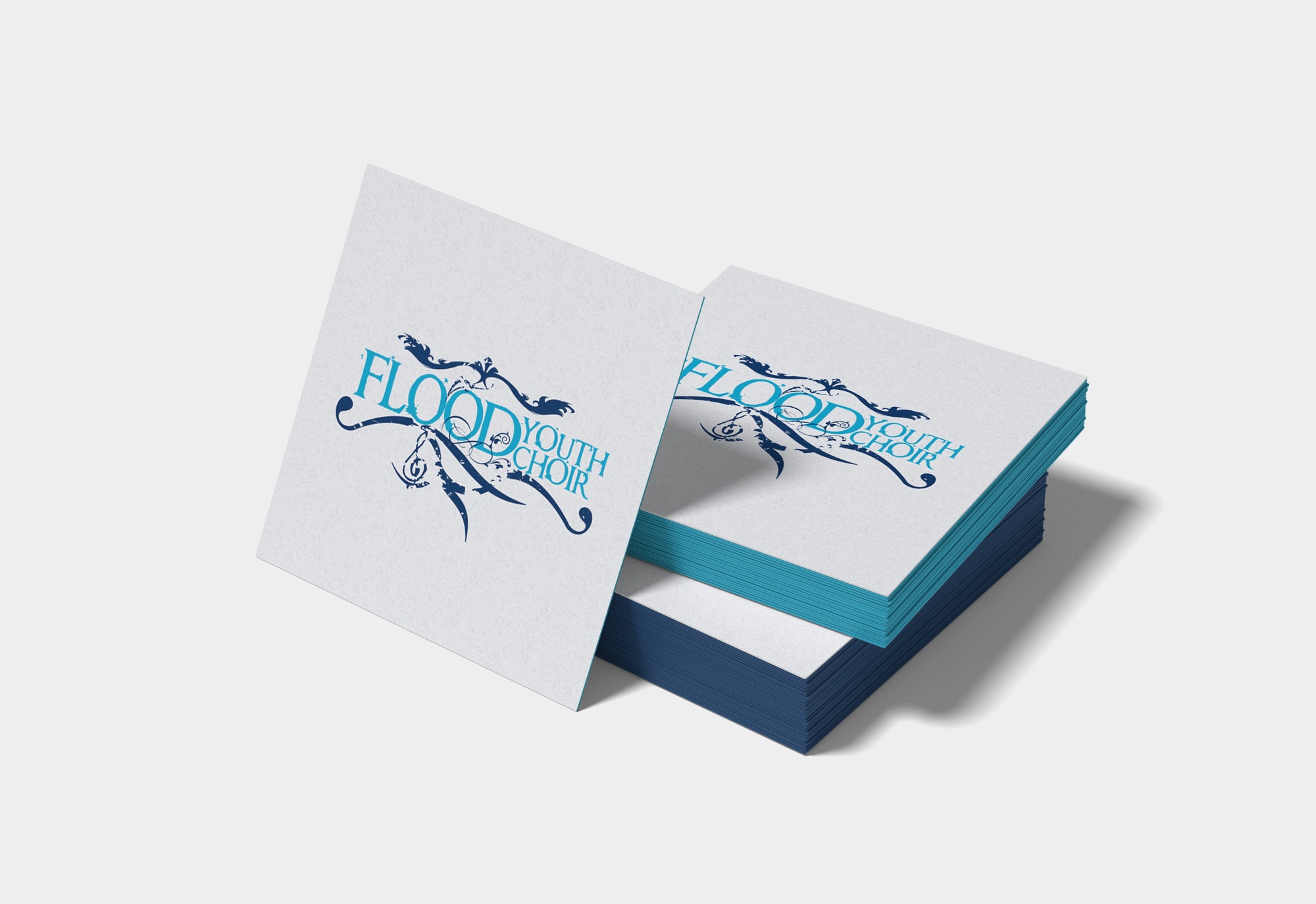 Flood Youth Choir Logo Design on Cards
