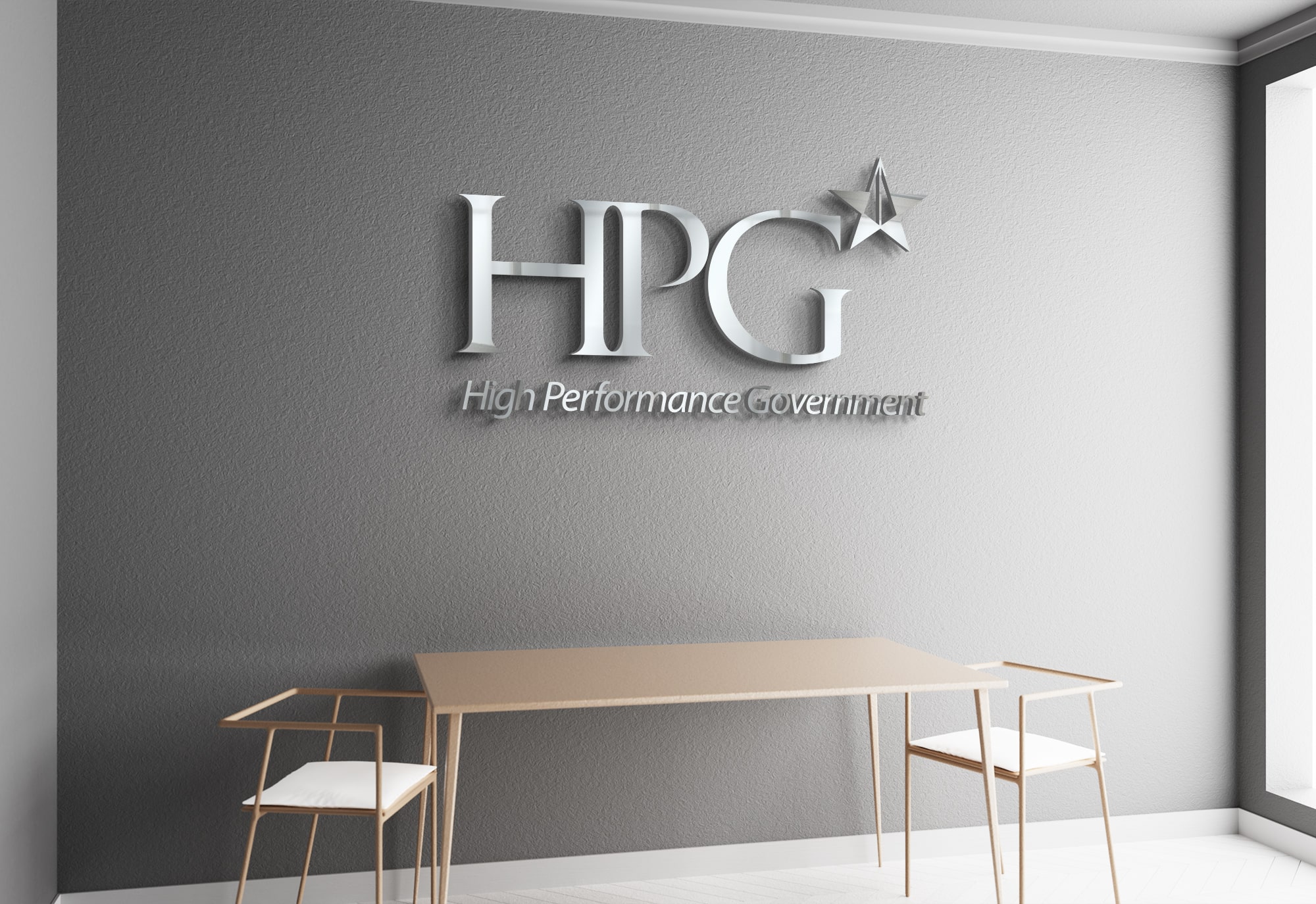 HPG Logo Design Signage