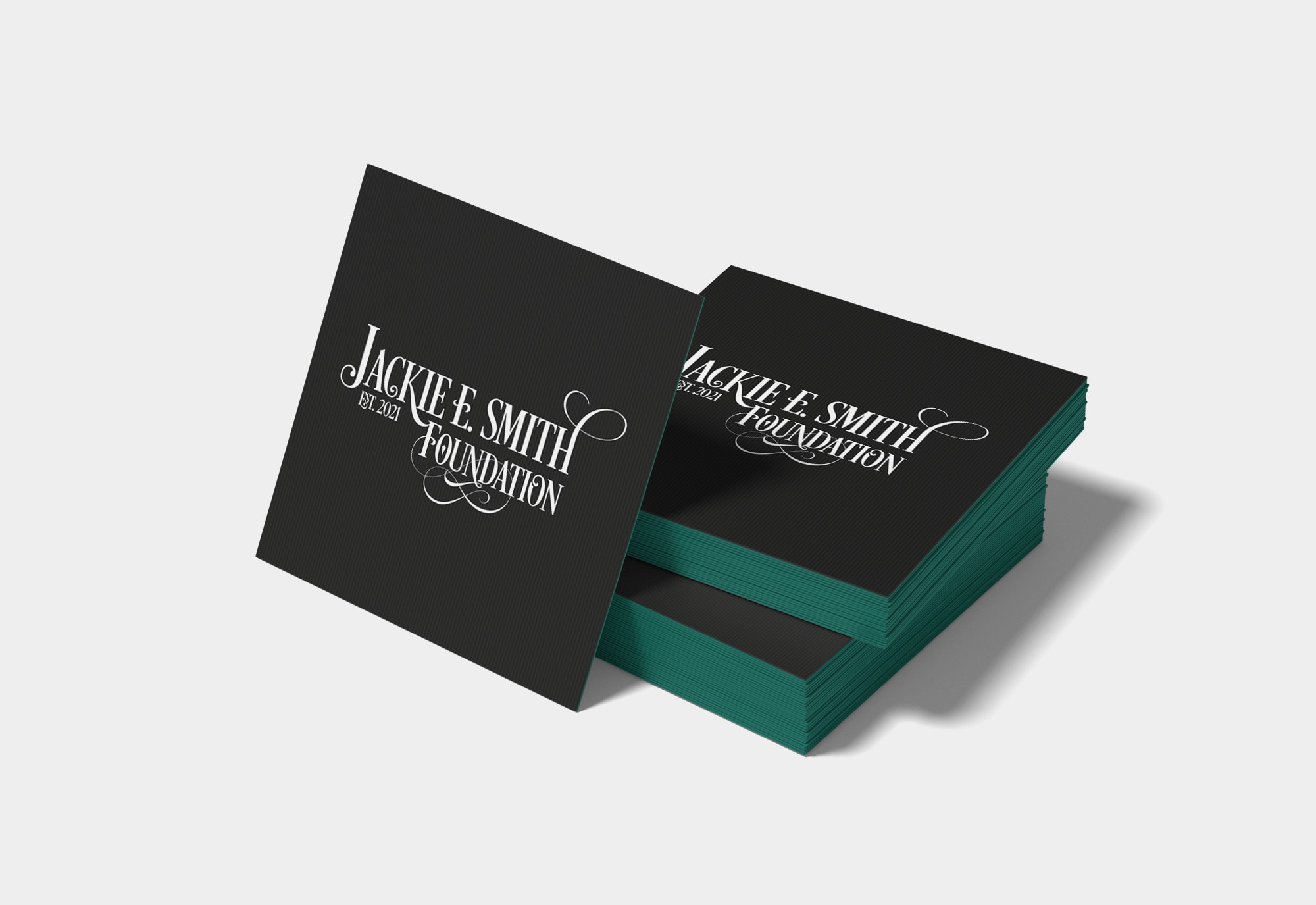 Jackie E. Smith Foundation Logo Design on Cards