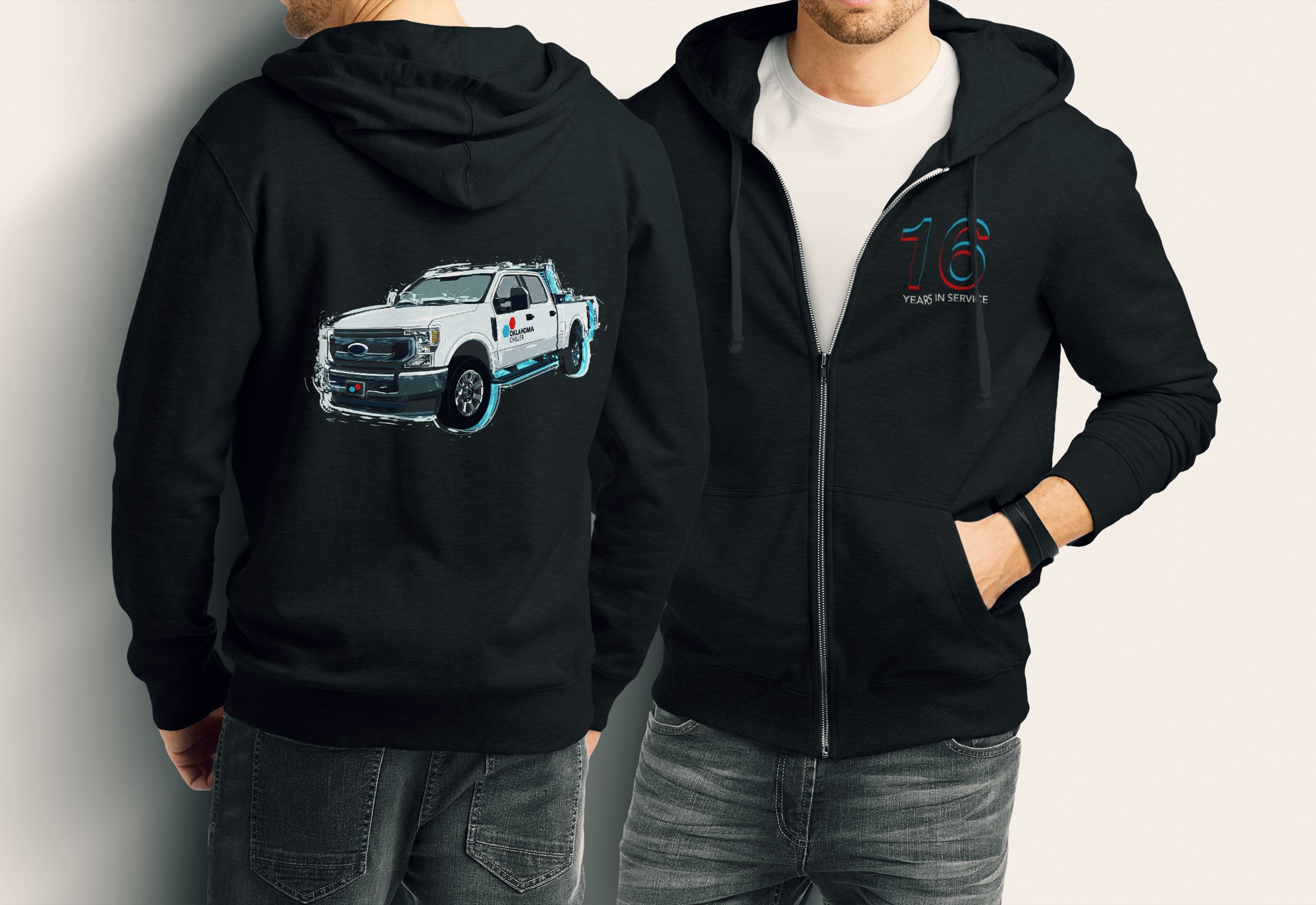 Oklahoma Chiller&rsquo;s 16th Anniversary Men's Graphic Hoodie Design