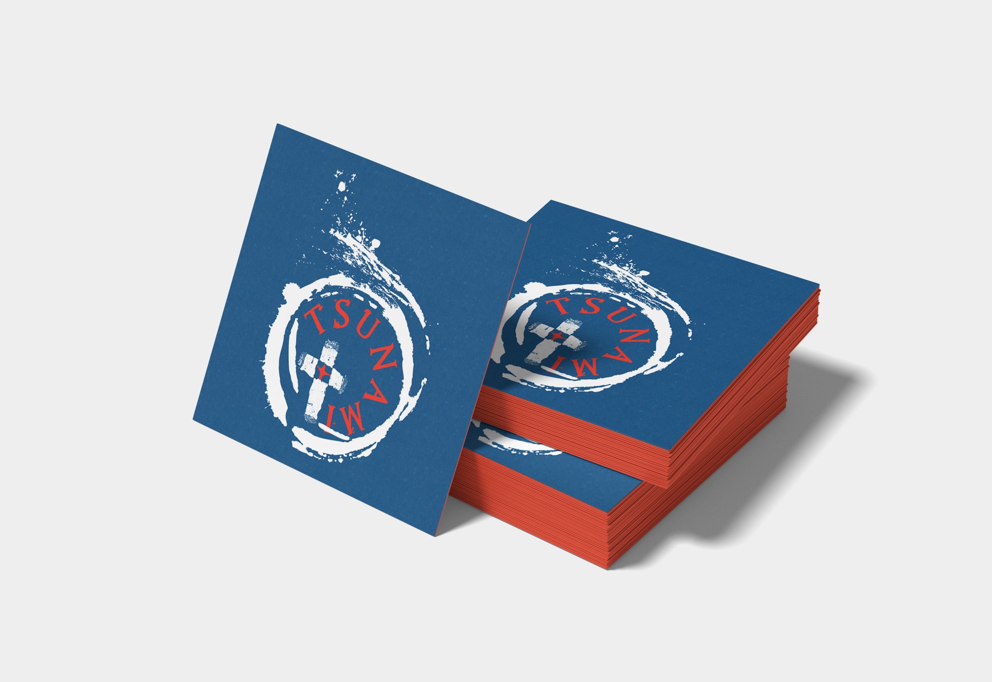 Tsunami Logo Design on Cards