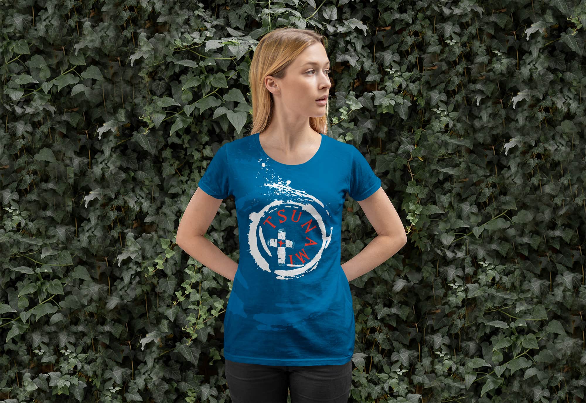 Tsunami Logo Design on Tee