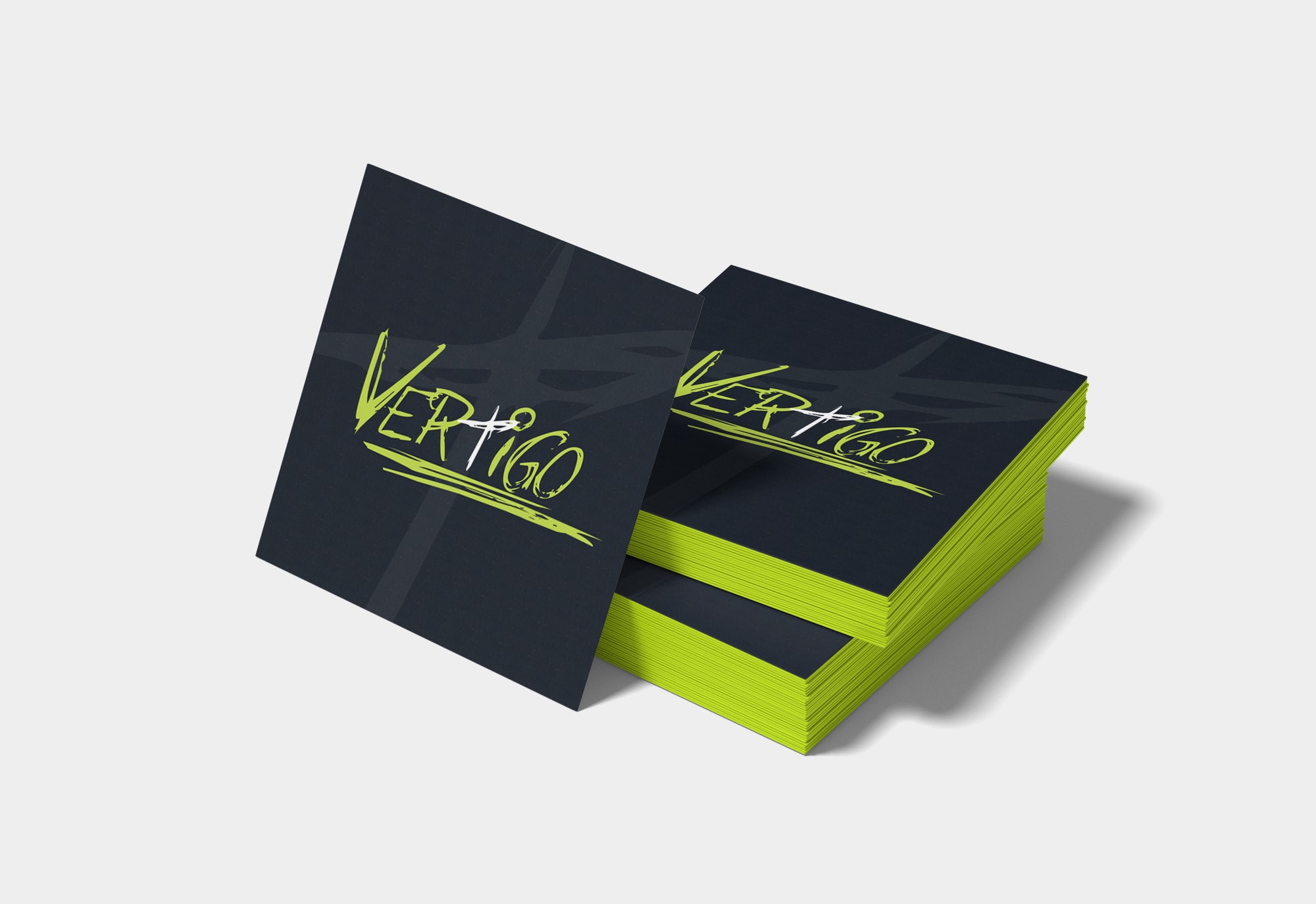Vertigo Logo Design on Cards