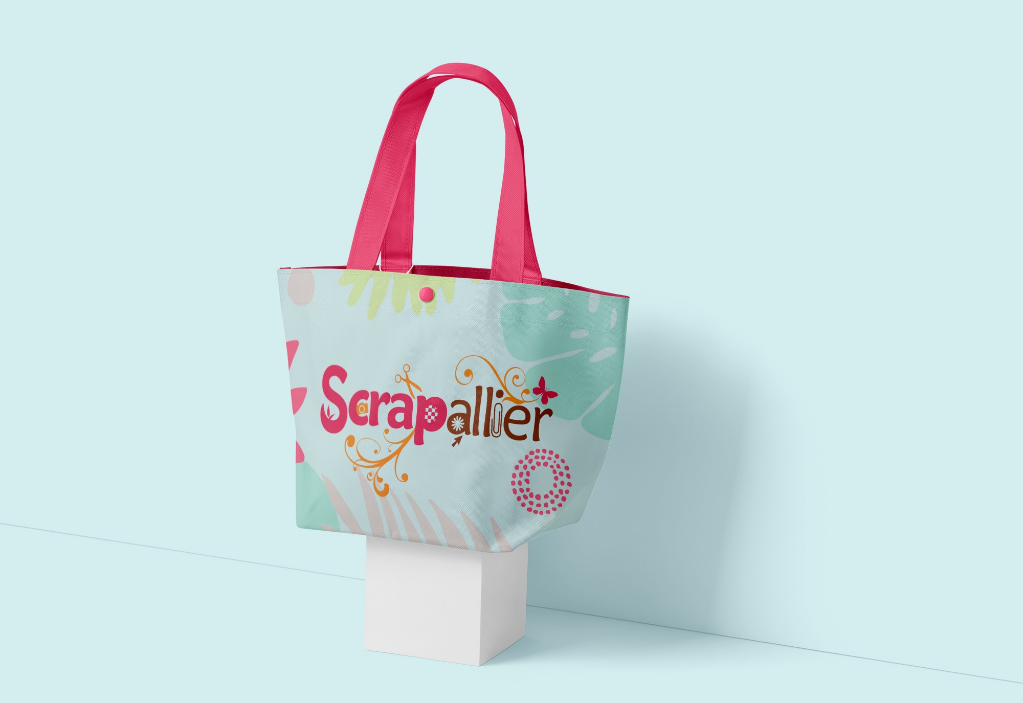 Scrapallier Logo Design on Tote Bag
