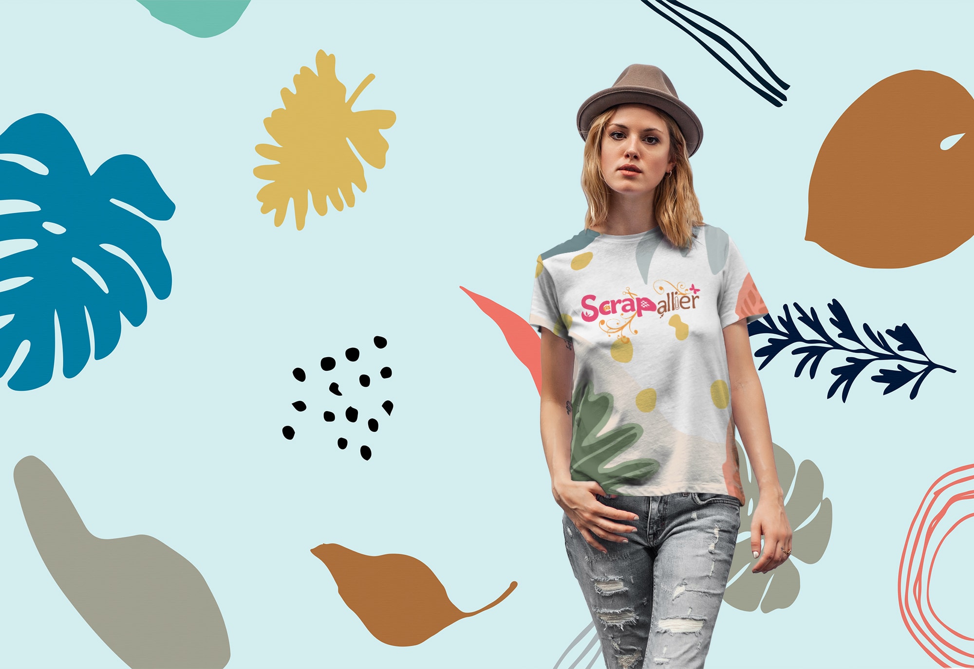 Scrapallier Logo Design on Tee Shirt