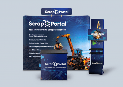 Trade Show Booth Design for a Scrap Marketplace Website