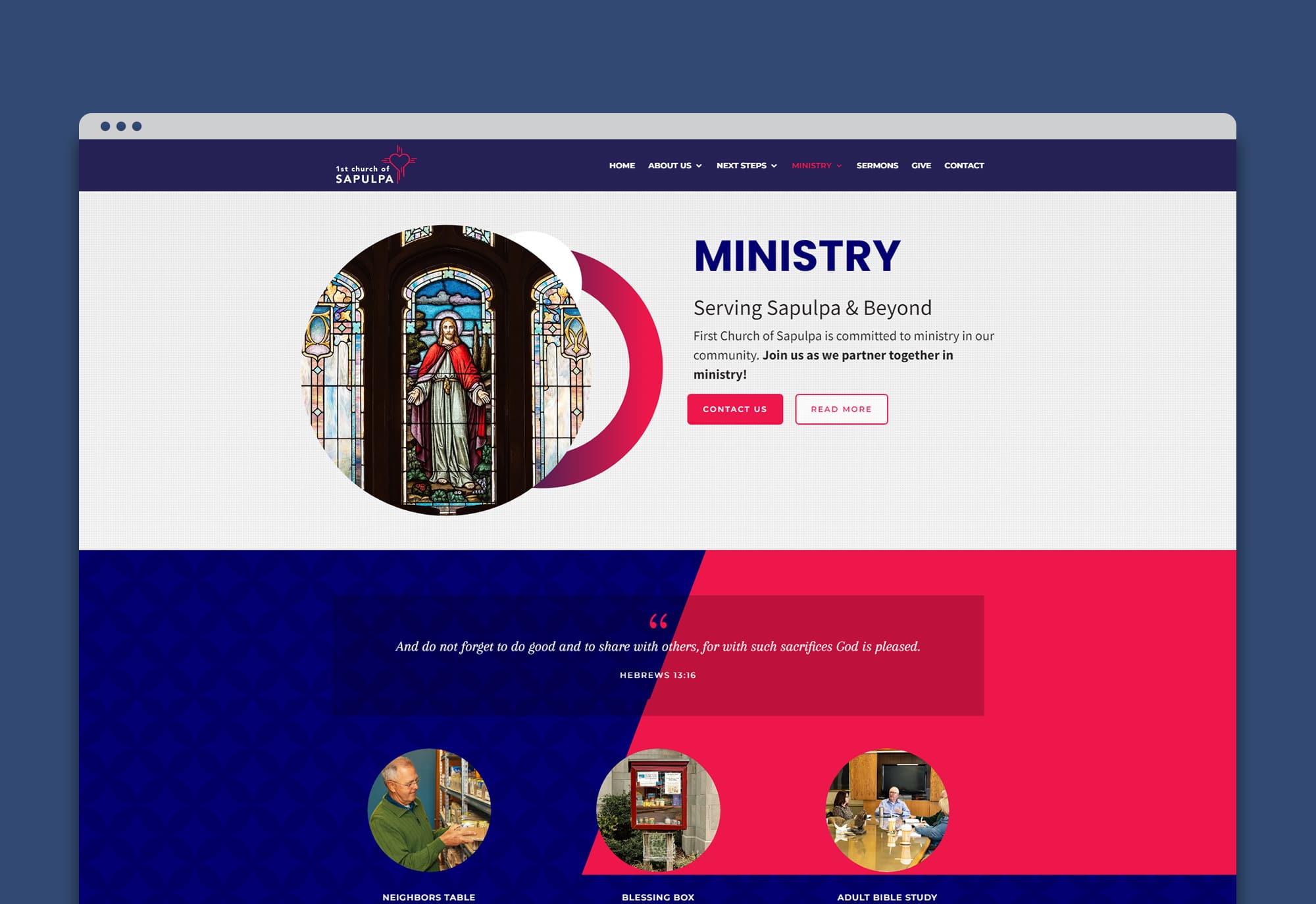 1st Church of Sapulpa Website Design by Matcha Design