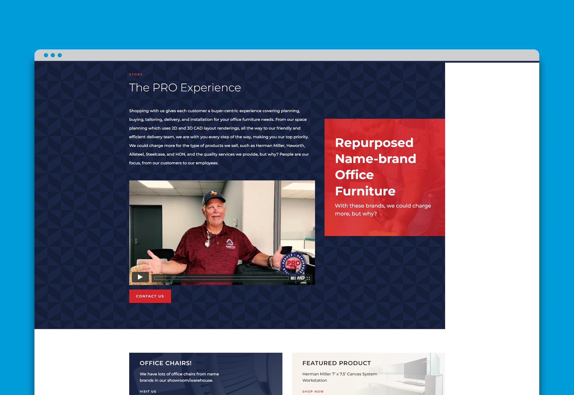Pro Office Furniture Website