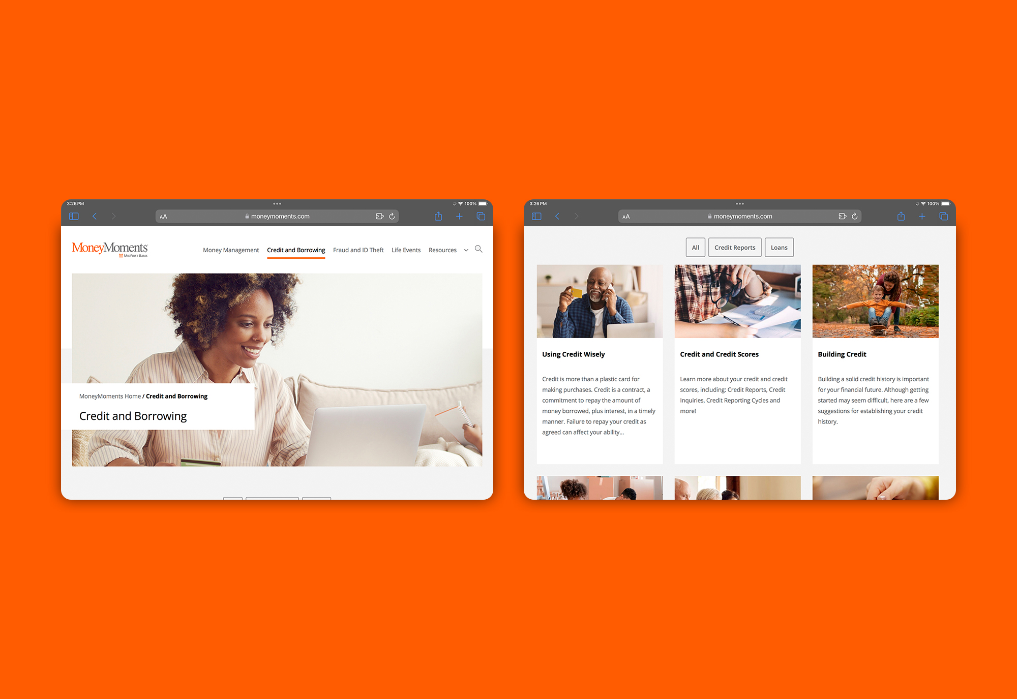 MoneyMoments Website Design &amp; Development by Matcha Design
