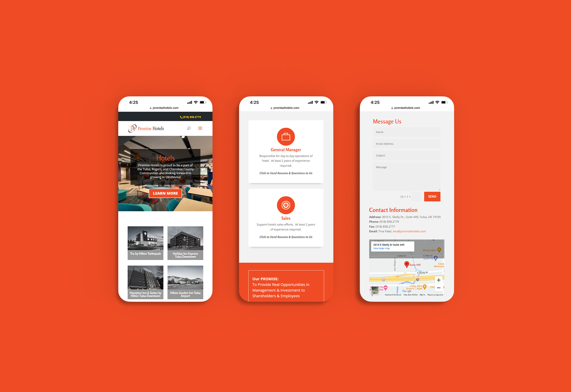 Promise Hotels Website Design &amp; Development by Matcha Design