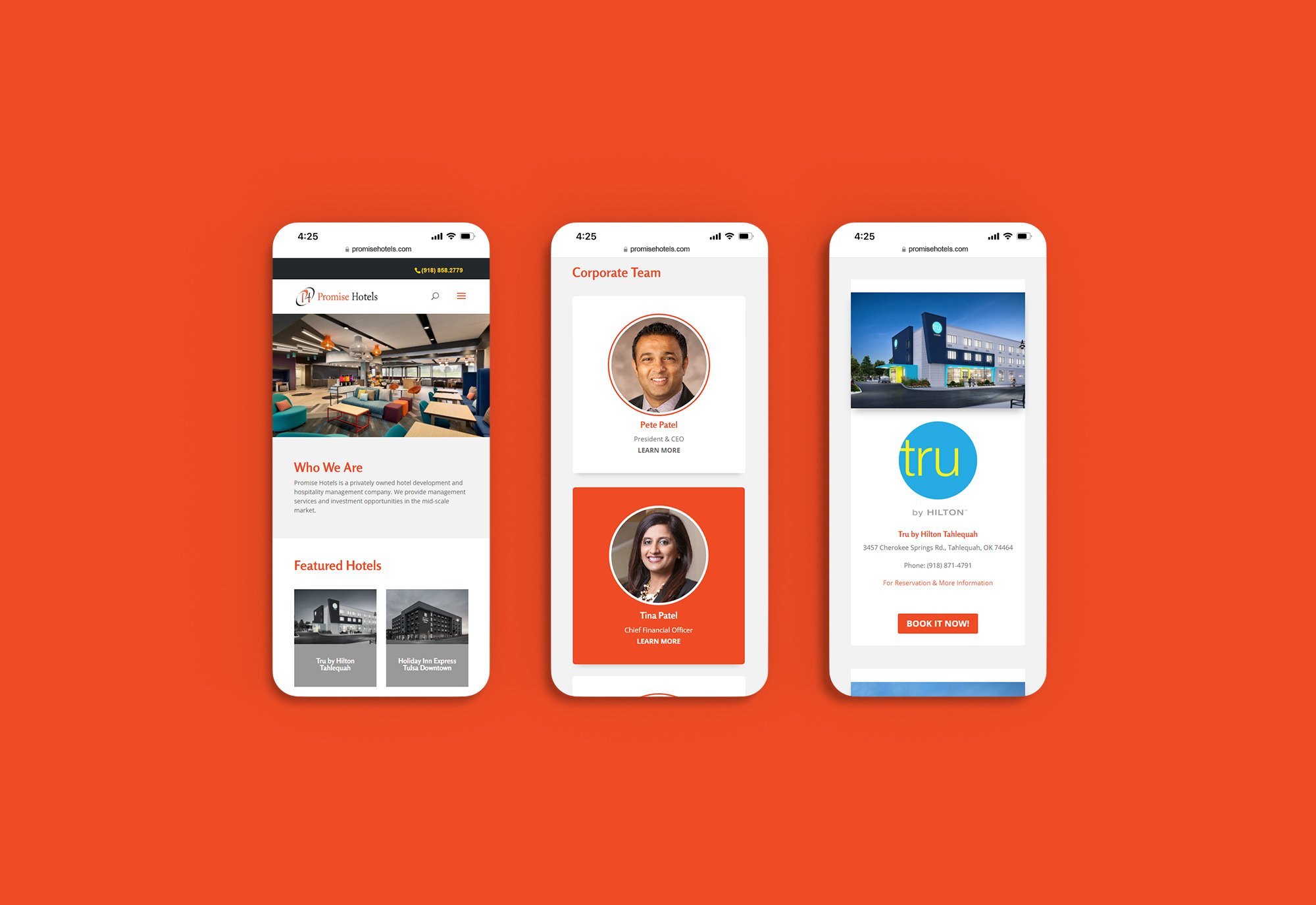 Promise Hotels Website Design &amp; Development by Matcha Design