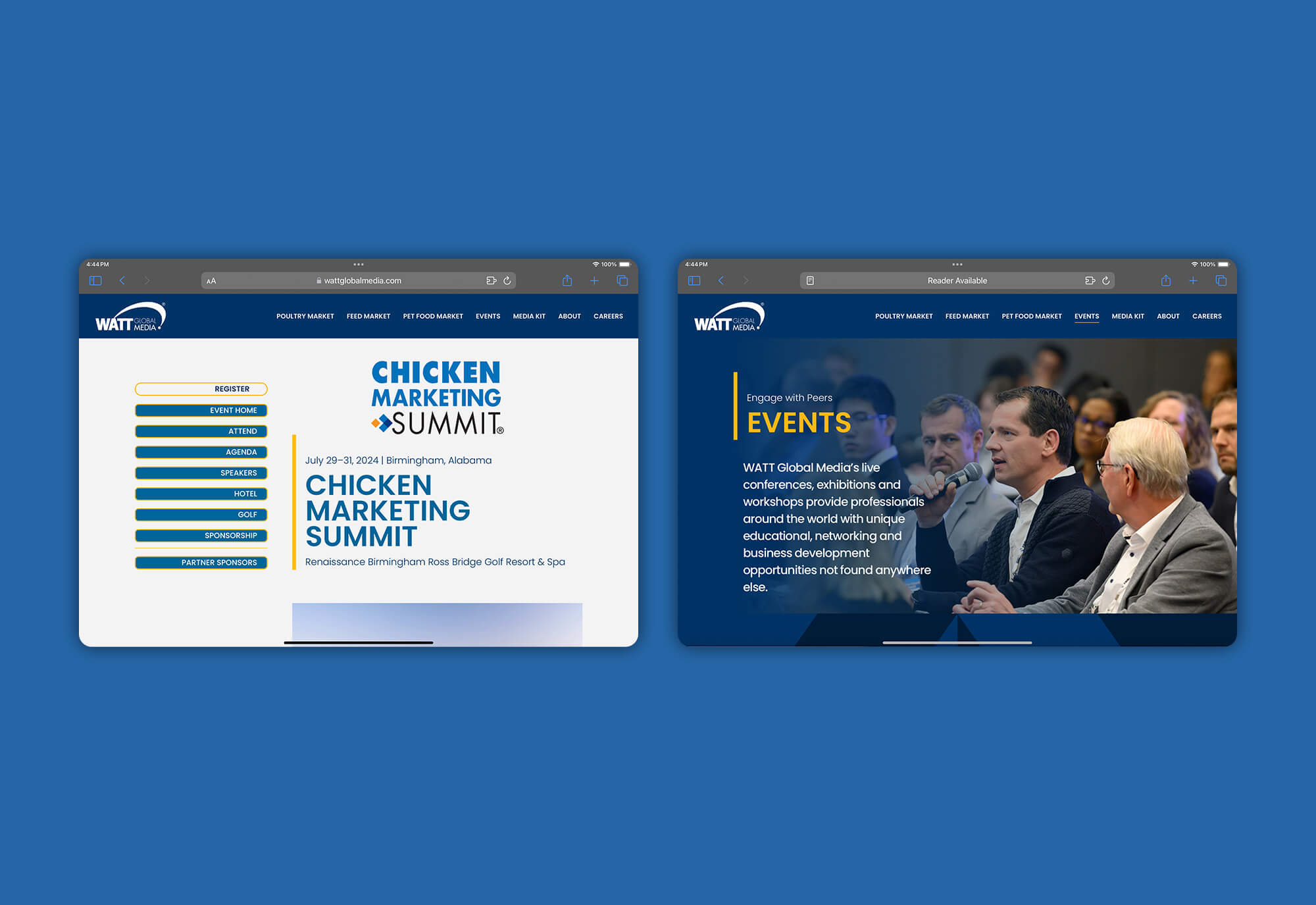 WATT Global Media Website Design &amp; Development by Matcha Design