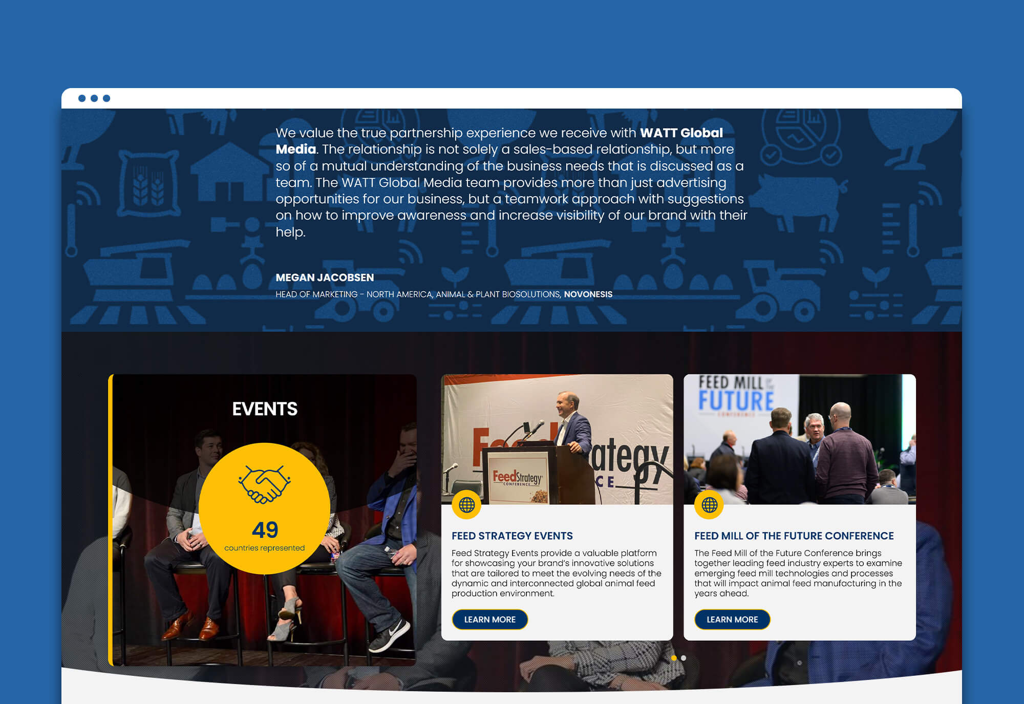 WATT Global Media Website Design &amp; Development by Matcha Design