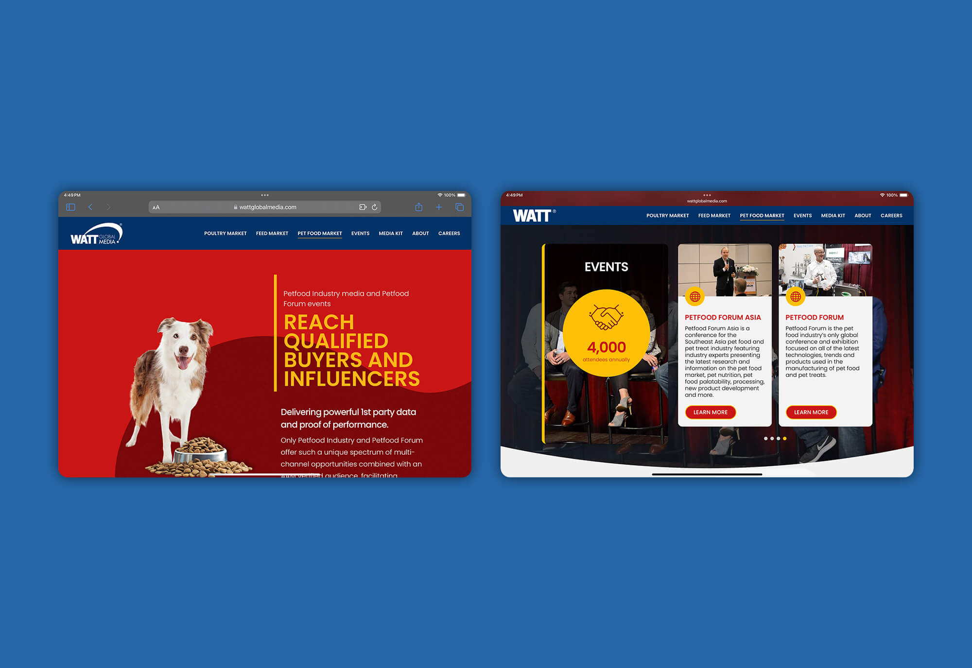 WATT Global Media Website Design &amp; Development by Matcha Design